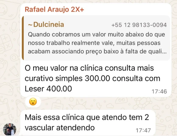 Depoimento de aluno ampliado